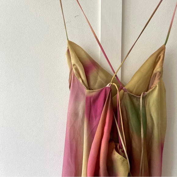 Zara Tie Dye Print Strap Slip Dress - Size Small - Picture 8 of 9